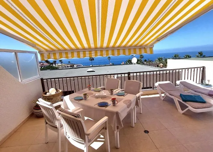 Ocean View, Grosse Sonnenterrasse, Meerblick, Tamara Komplex, Teneriffa Sued, Gigantes, 500m Strand, Pool, 300m Zum Ort, Ruhig 公寓 *