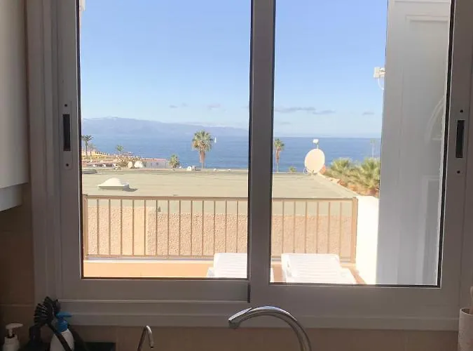 Ocean View, Grosse Sonnenterrasse, Meerblick, Tamara Komplex, Teneriffa Sued, Gigantes, 500m Strand, Pool, 300m Zum Ort, Ruhig Acantilado de los Gigantes