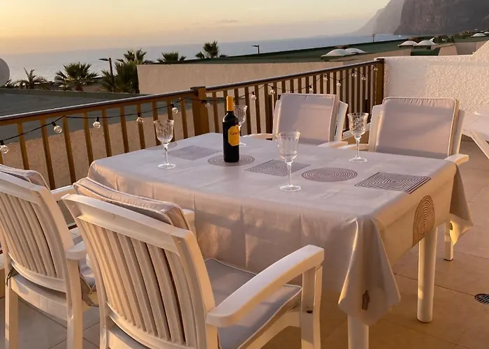 Ocean View, Grosse Sonnenterrasse, Meerblick, Tamara Komplex, Teneriffa Sued, Gigantes, 500m Strand, Pool, 300m Zum Ort, Ruhig