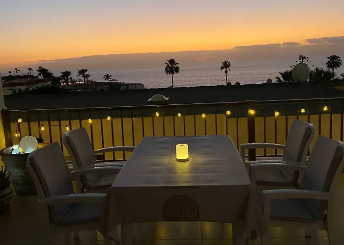 Ocean View, Grosse Sonnenterrasse, Meerblick, Tamara Komplex, Teneriffa Sued, Gigantes, 500m Strand, Pool, 300m Zum Ort, Ruhig Apartament Acantilado de los Gigantes