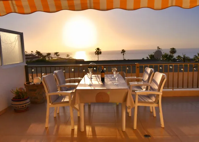 Ocean View, Grosse Sonnenterrasse, Meerblick, Tamara Komplex, Teneriffa Sued, Gigantes, 500m Strand, Pool, 300m Zum Ort, Ruhig Apartament *