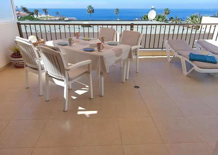 Ocean View, Grosse Sonnenterrasse, Meerblick, Tamara Komplex, Teneriffa Sued, Gigantes, 500m Strand, Pool, 300m Zum Ort, Ruhig