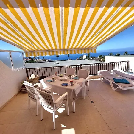 Ocean View, Grosse Sonnenterrasse, Meerblick, Tamara Komplex, Teneriffa Sued, Gigantes, 500m Strand, Pool, 300m Zum Ort, Ruhig شقة *